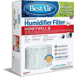 BestAir‎ HW500 Replacement Humidifier Wick Filter Expandable 1 Filter
